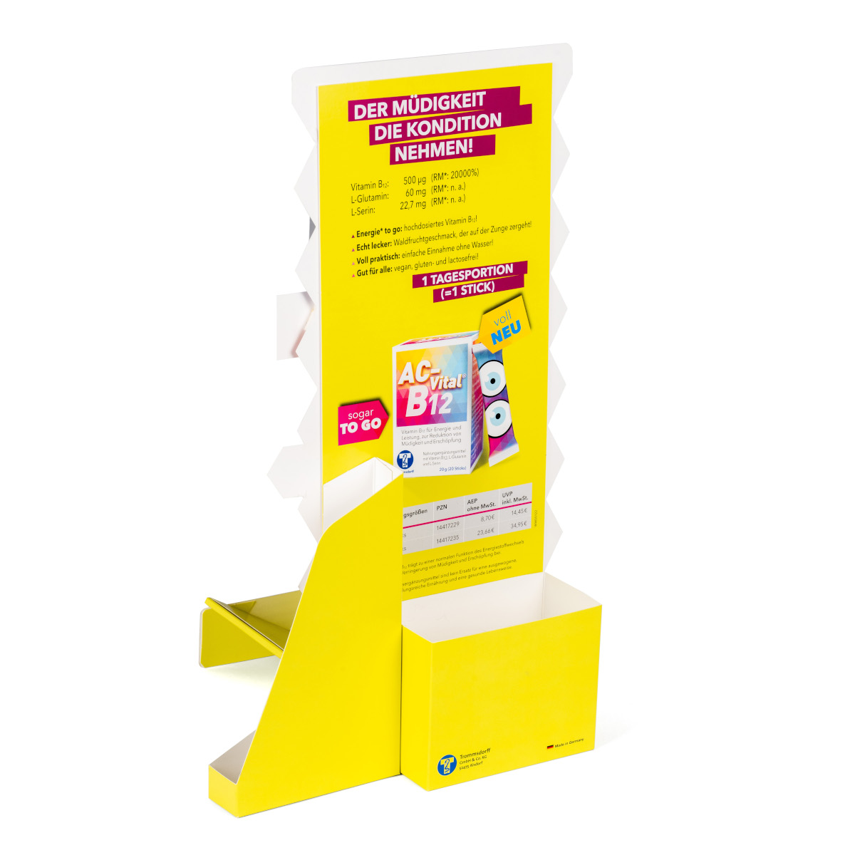 Andere Ansicht des gleichen Thekendisplays.