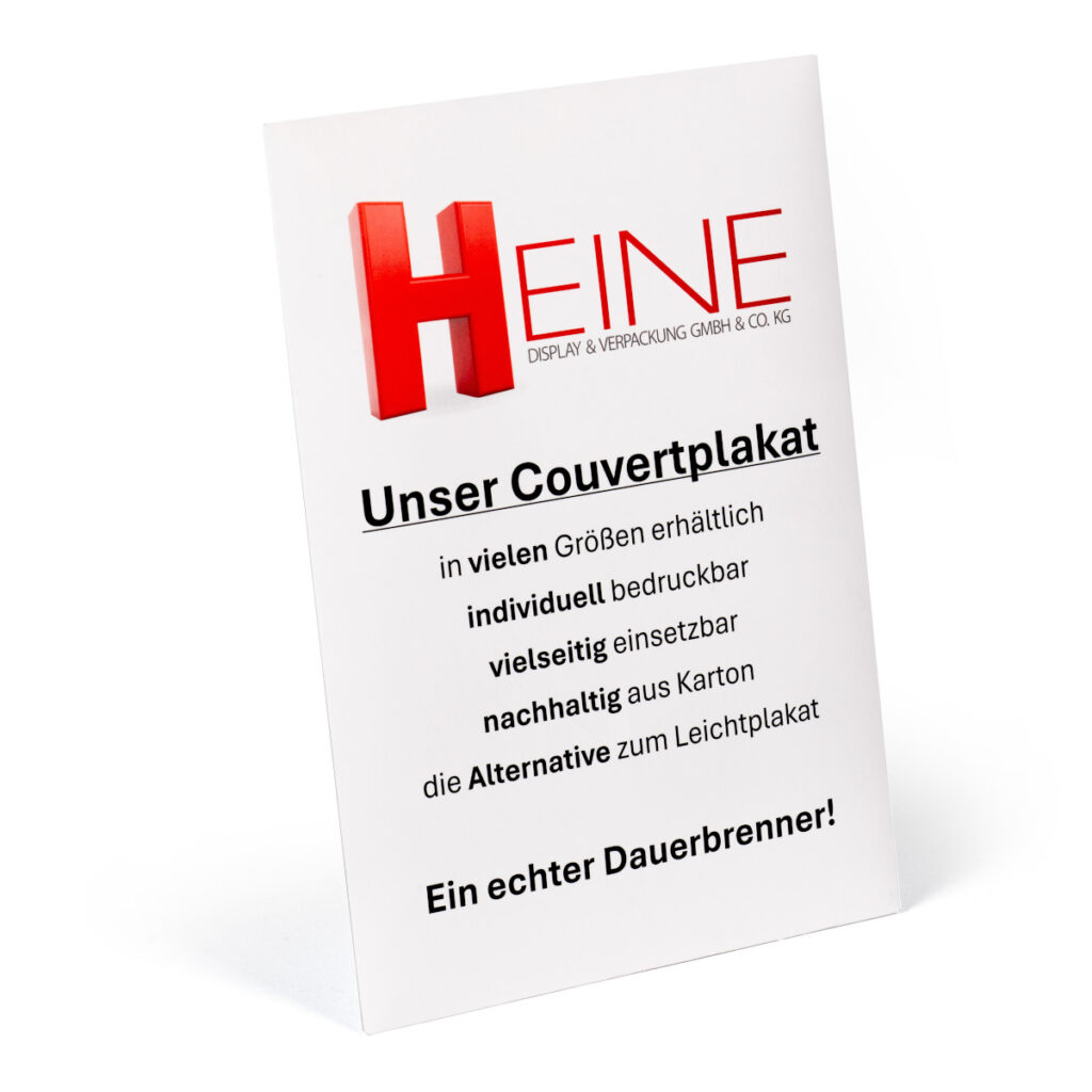 Beispiel für ein Thekendisplay zur Kundeninformation.