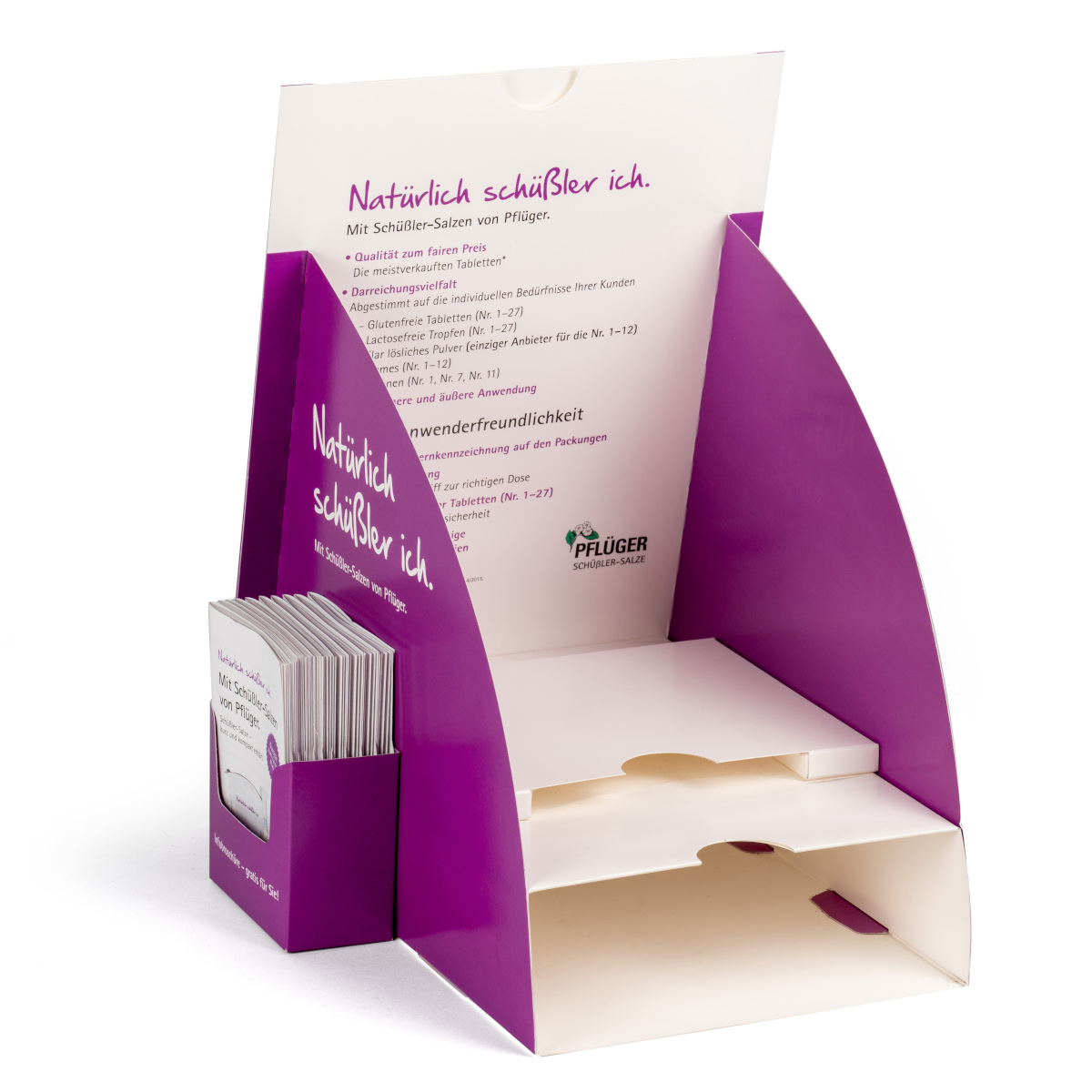 Andere Ansicht des gleichen Thekendisplays.