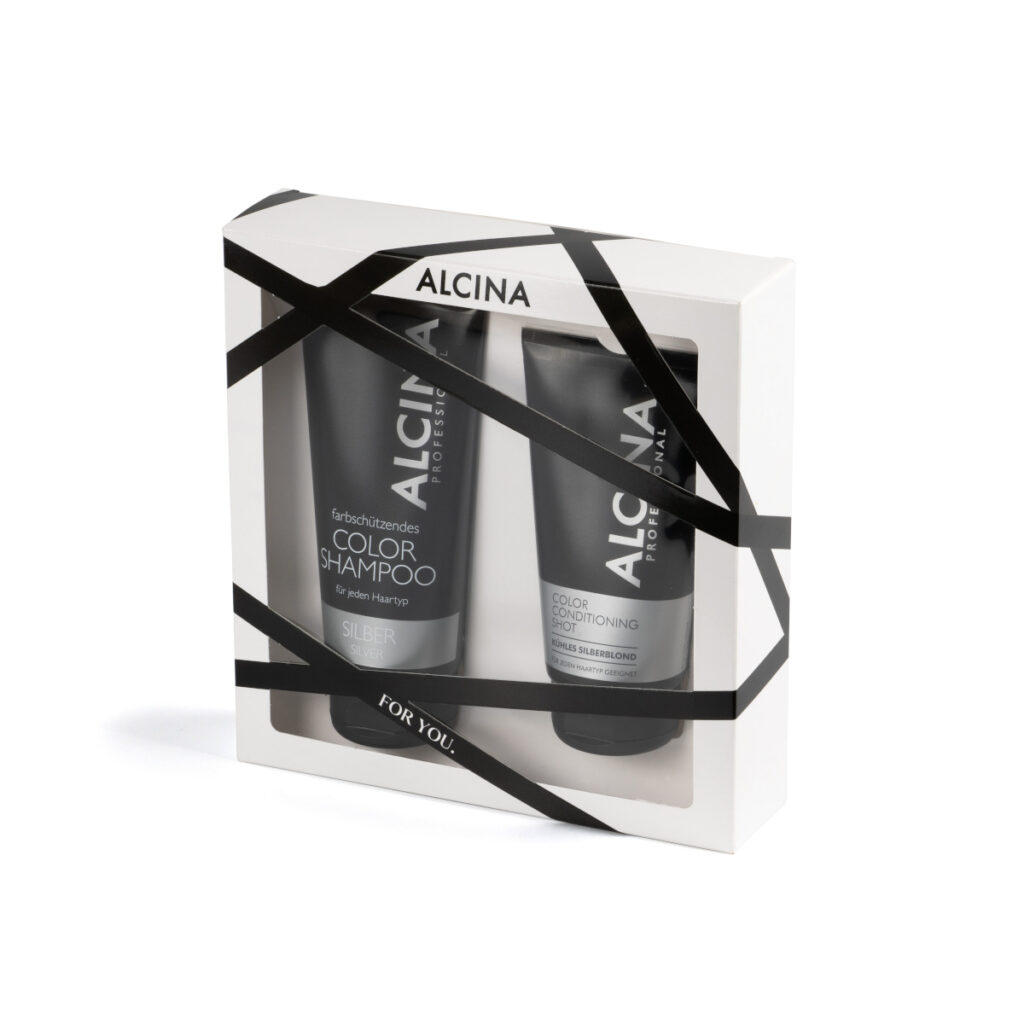 Beispiel für eine Verpackung für zwei Shampoo-Tuben.